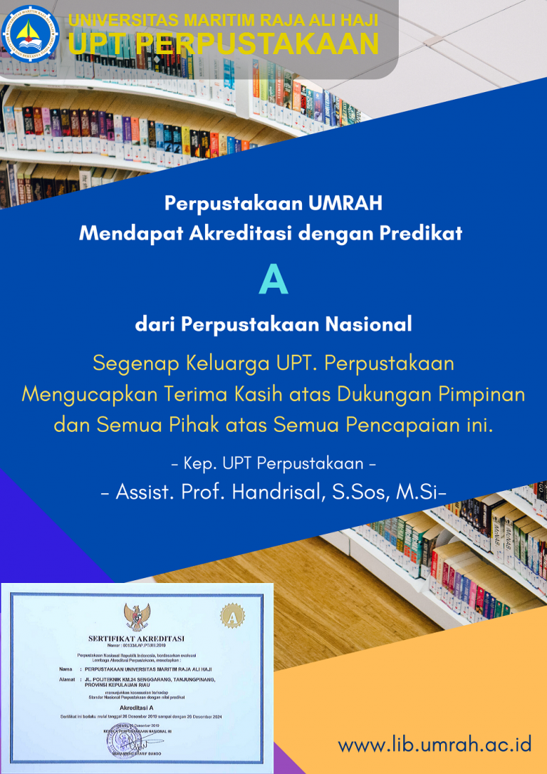 Perpustakaan UMRAH Terakreditasi A dari Perpustakaan Nasional