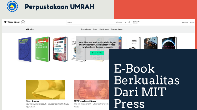 Ebook MIT Press, Layanan Baru UPT Perpustakaan UMRAH