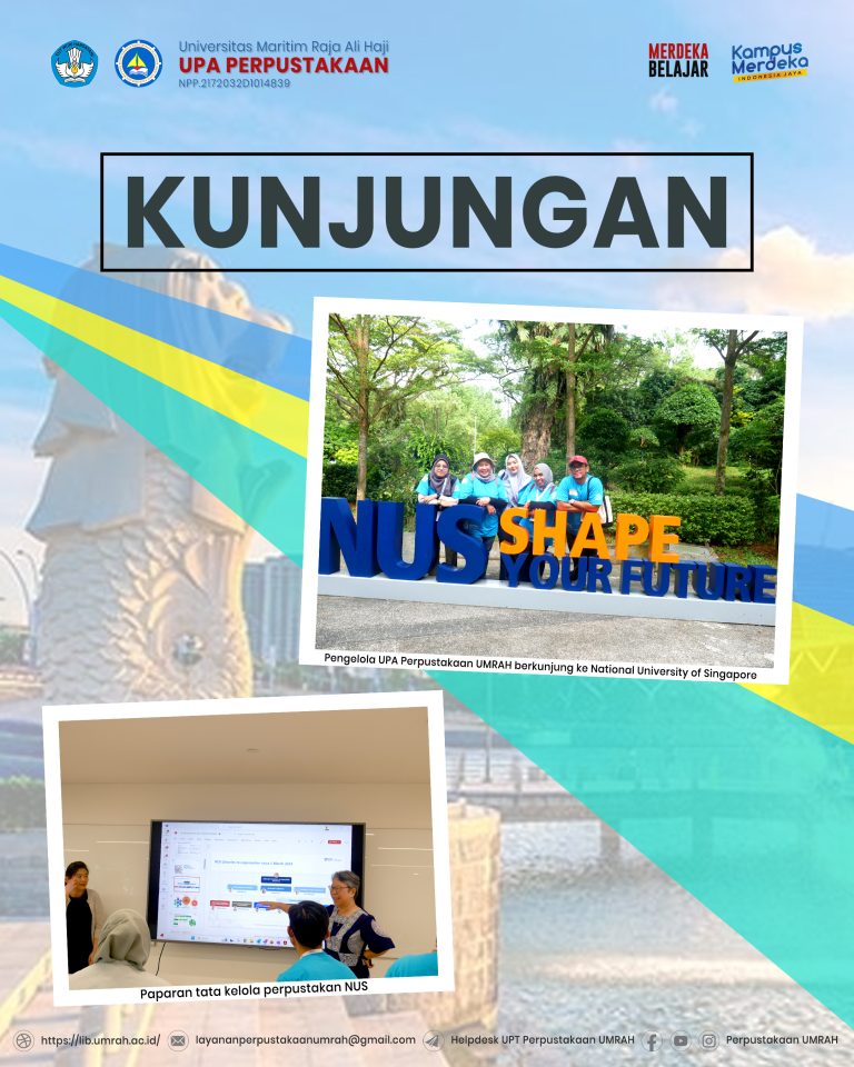 Tim Perpustakaan UMRAH kunjungi NUS Library Center di Singapura
